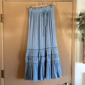 Tie waist maxi skirt